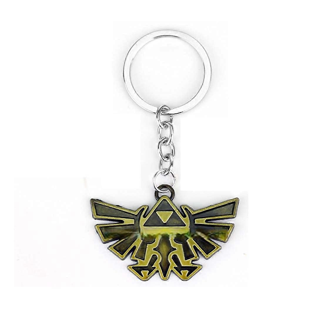 Zlda Link Keyring Metal Sign Keyring Enamel Keychain, Bronze Zlda Logo Design, Durable Keyring Accessory