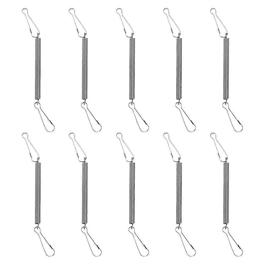Drinking Bottle Spring Hook Stainless Steel for Rabbit Cages 10Pcs Secure Clips