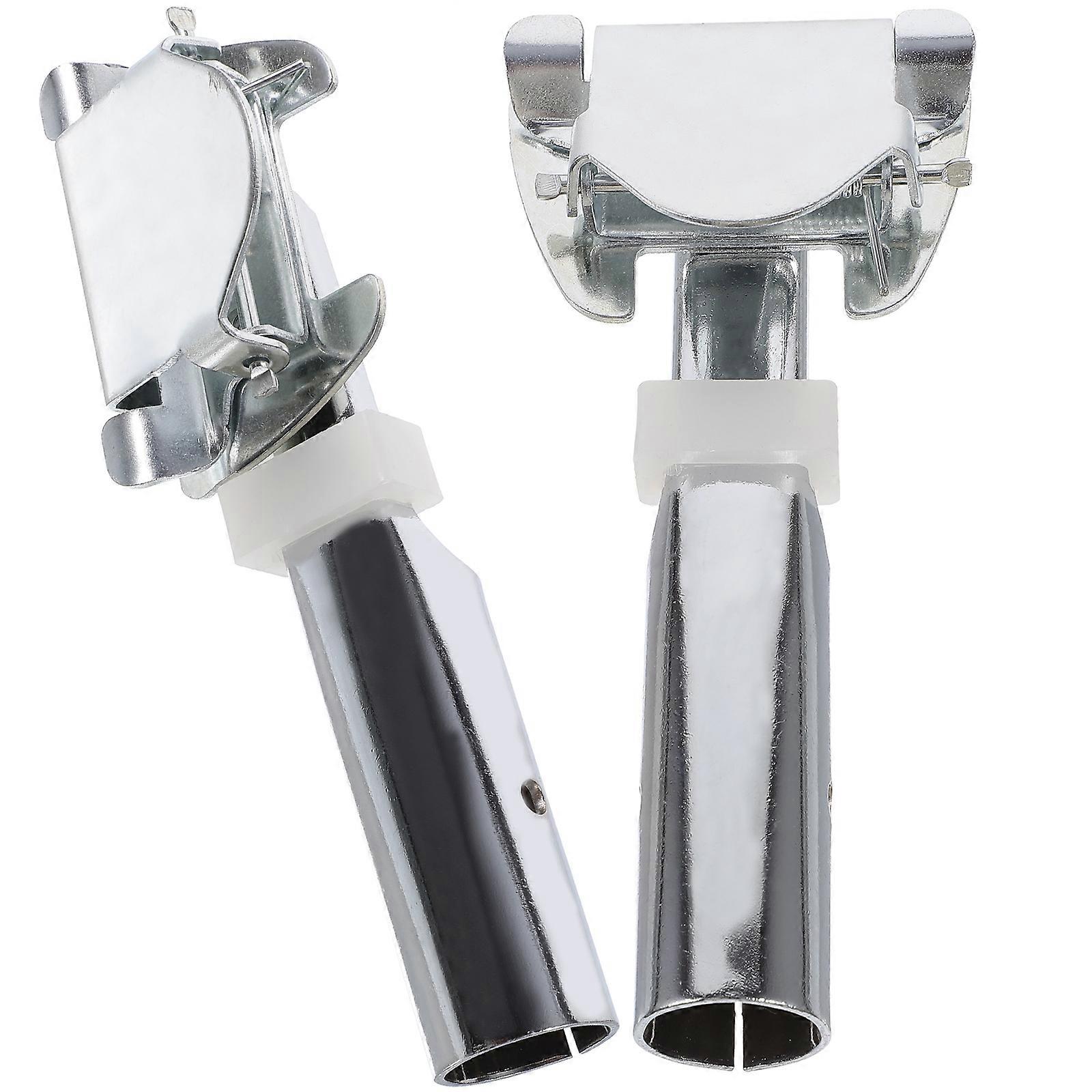 2Pcs Mop Pole Chuck Metal Head Clamp for Shopping Mall Home Replacement