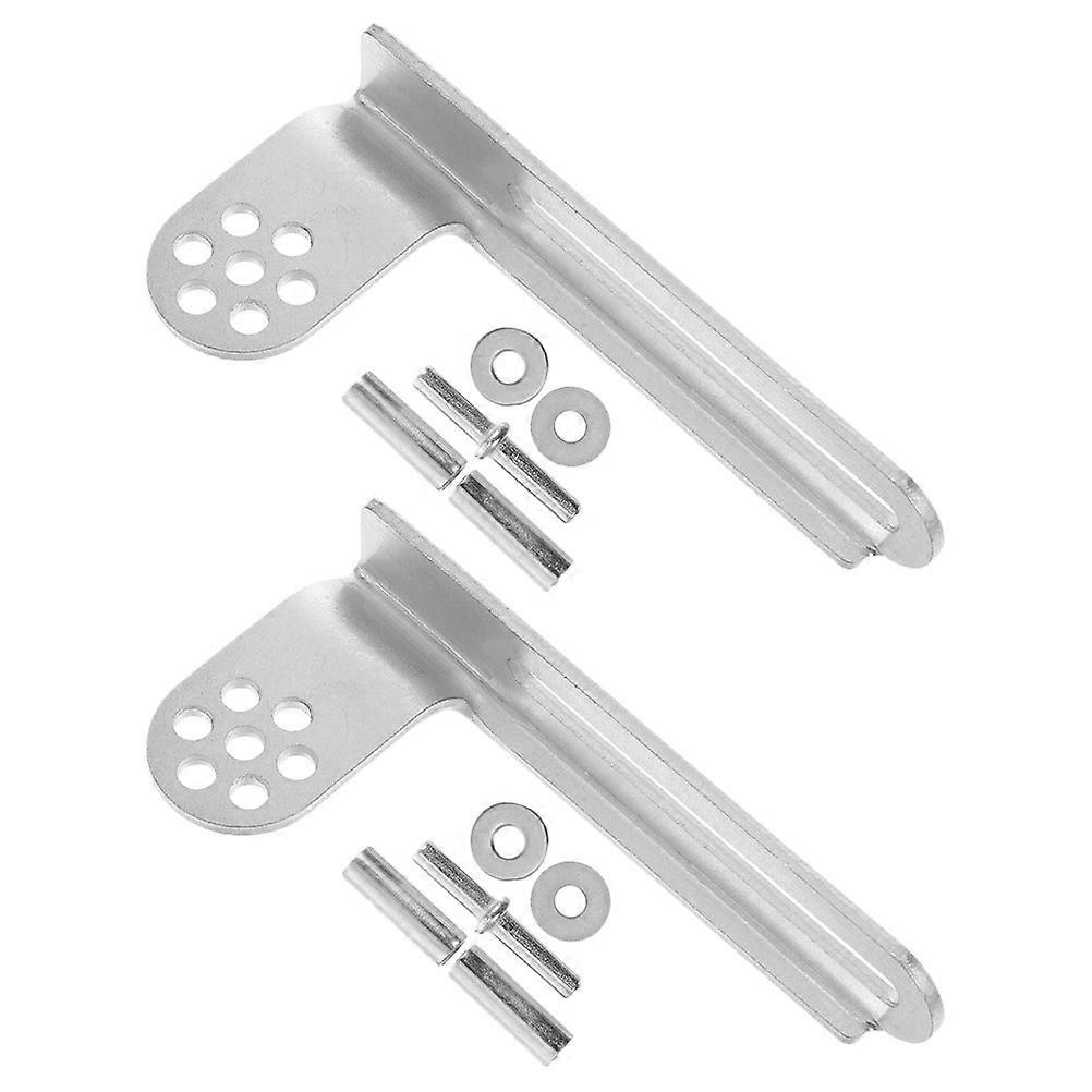 Strong Hinge Refrigerator Part Kitchen Cupboard Door Hinges Chest Freezer Door Hinge Replacement Galvanized Steel Security 2Sets
