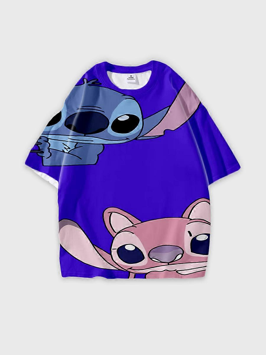 T-shirt round neck Cartoon Pattern loose short sleeve D2971