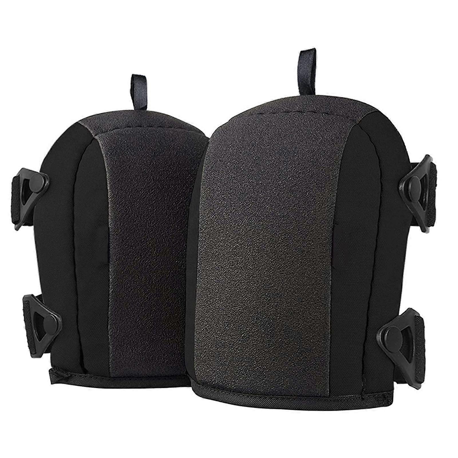 Dance Knee Sleeves with EVA Foam Padding and NonSlip Leather Stabilisers, Garden Knee Pads, Collision Prevention, Protective Cushion (Colour: Black)