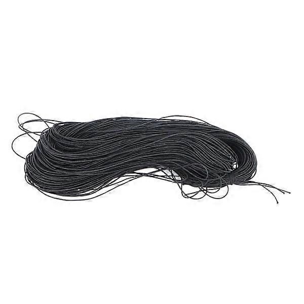 100m Round Elastic Band Tag Rope DIY Bracelet Beading Cord Line Accessory Black