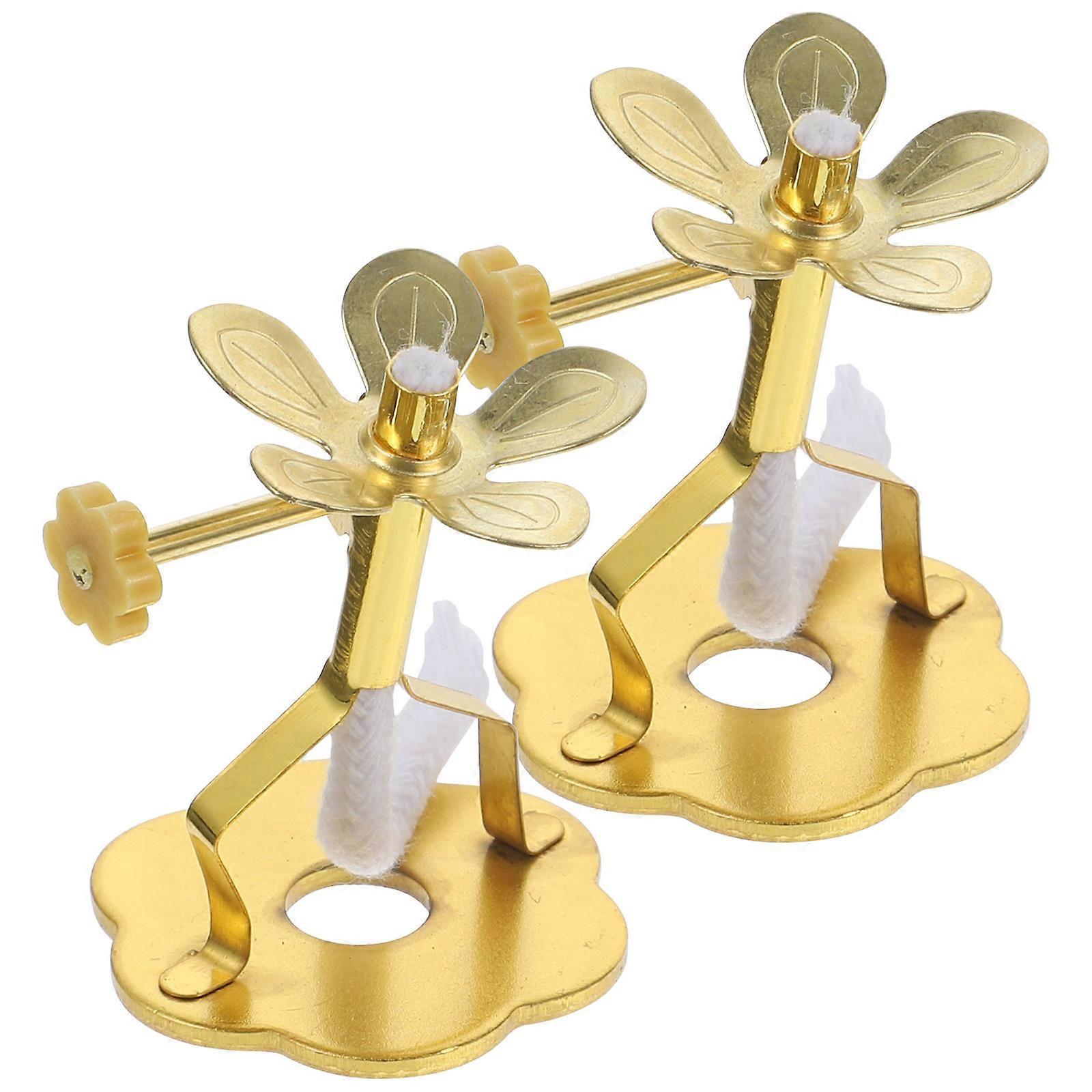 2pcs Home Wick Holder for Kerosene Lamps, Elegant Design, Suitable for Temple Use and Home Decoration