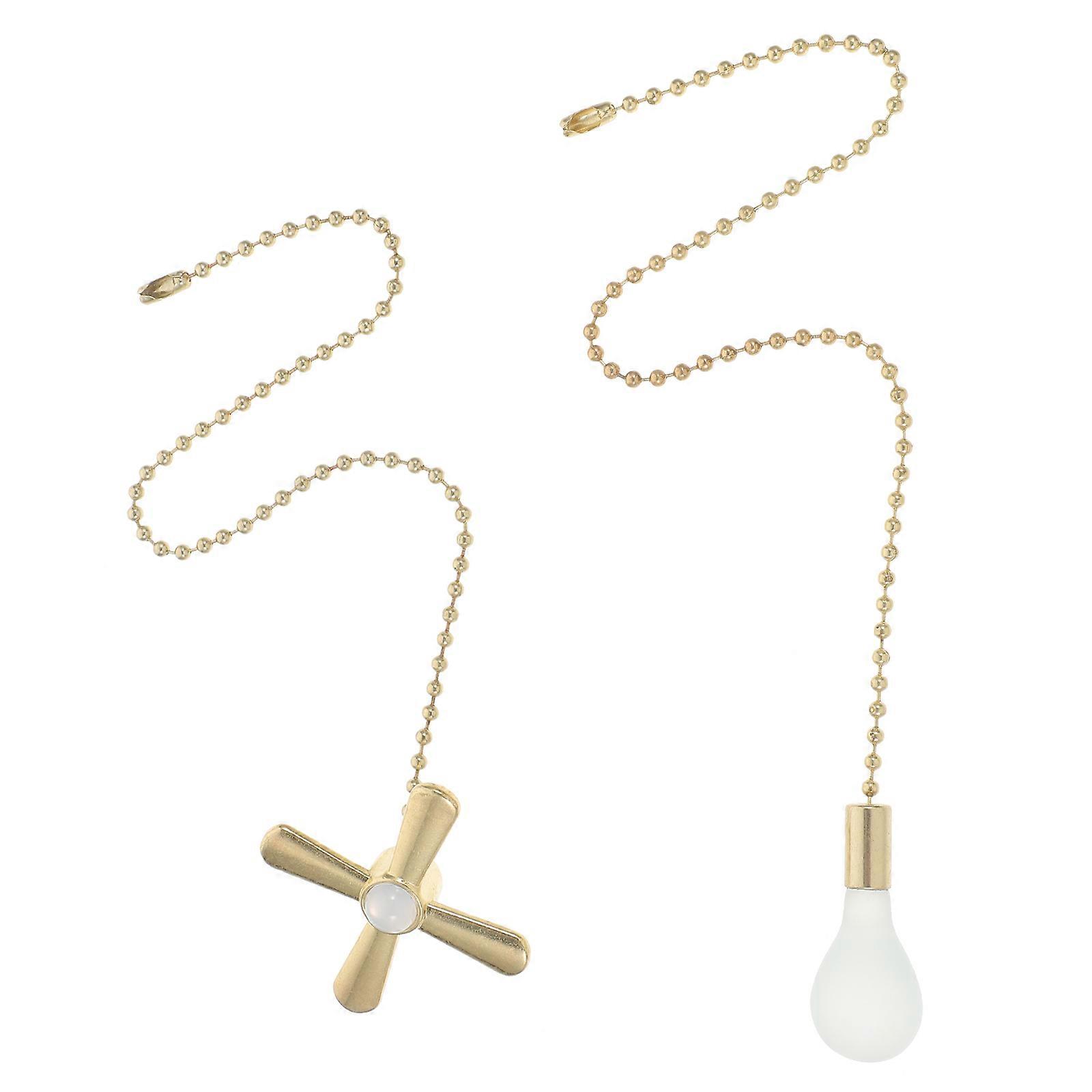 Light Pull Chain Decorative Retro Style Fan Shape Homeowners 34.00X2.00X2.00Cm Durable Craftsmanship 1 Set