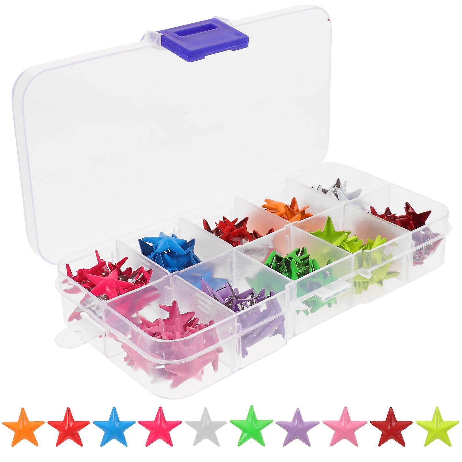 100pcs Metal Star Rivets Decorative Studs DIY Kit for Clothing, Shoes, Bags, Accessories Easy Installation, Punk Style, Smooth Finish