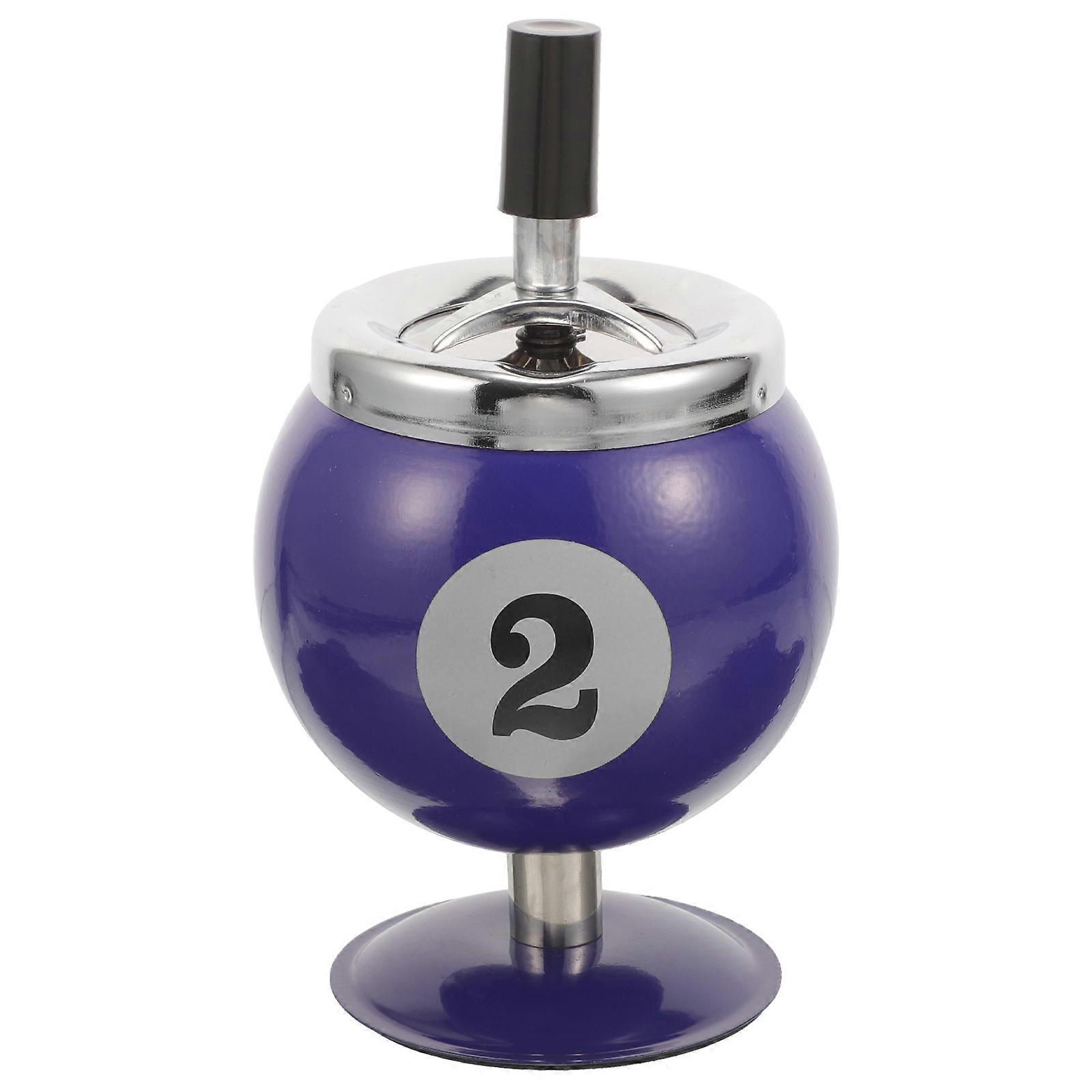 Stylish Assorted Color Iron Ashtray for Home Use Unique Tabletop Design Automatic Extinguishing Small Size