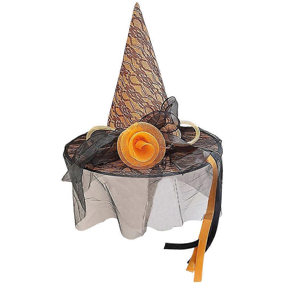 Wizard Costume Women Halloween Party Hat Classic Witch Hat Shape For Cosplay Enthusiasts 15×15×13in 1Set