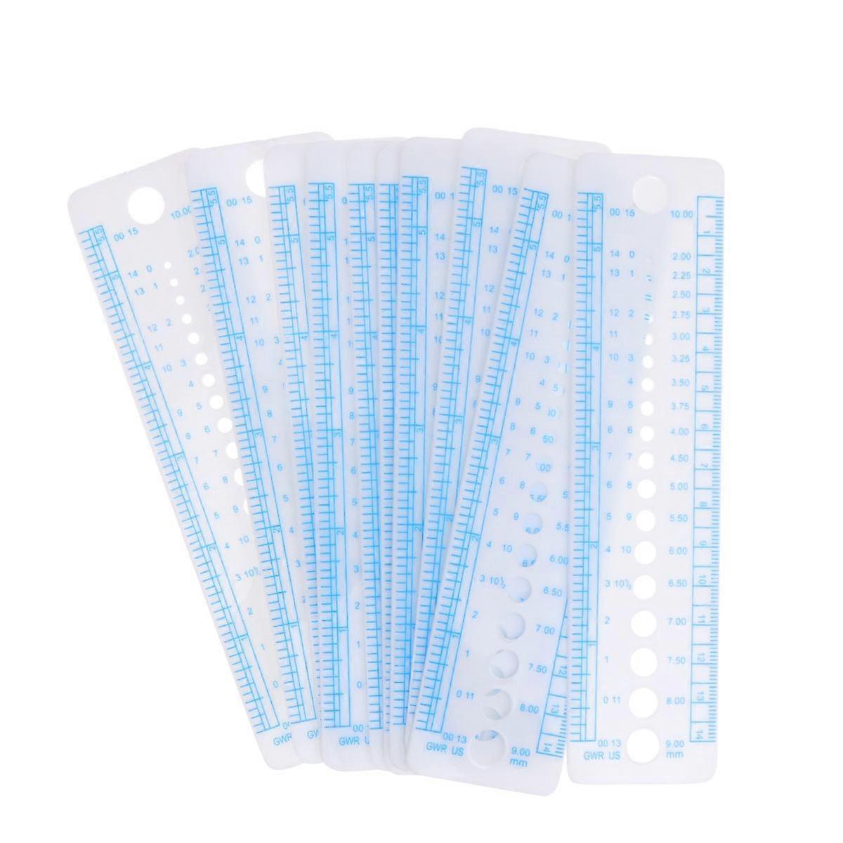 10pcs Multifunctional Rulers Student Measurement Tool Plastic Straight Ruler School Supplies for Student