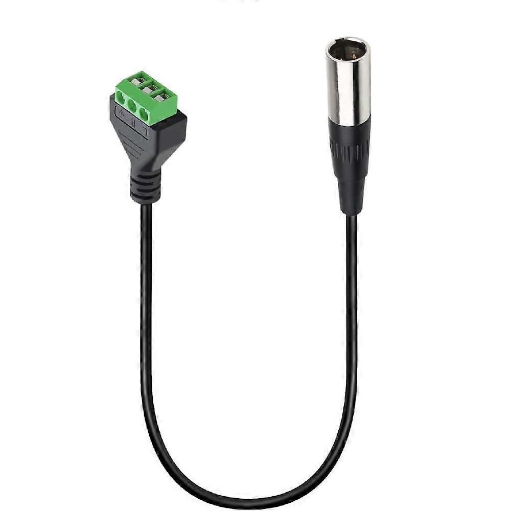 12 Inch Mini XLR Terminal Block Cable, Pluggable Mini XLR 3 Pin Ma