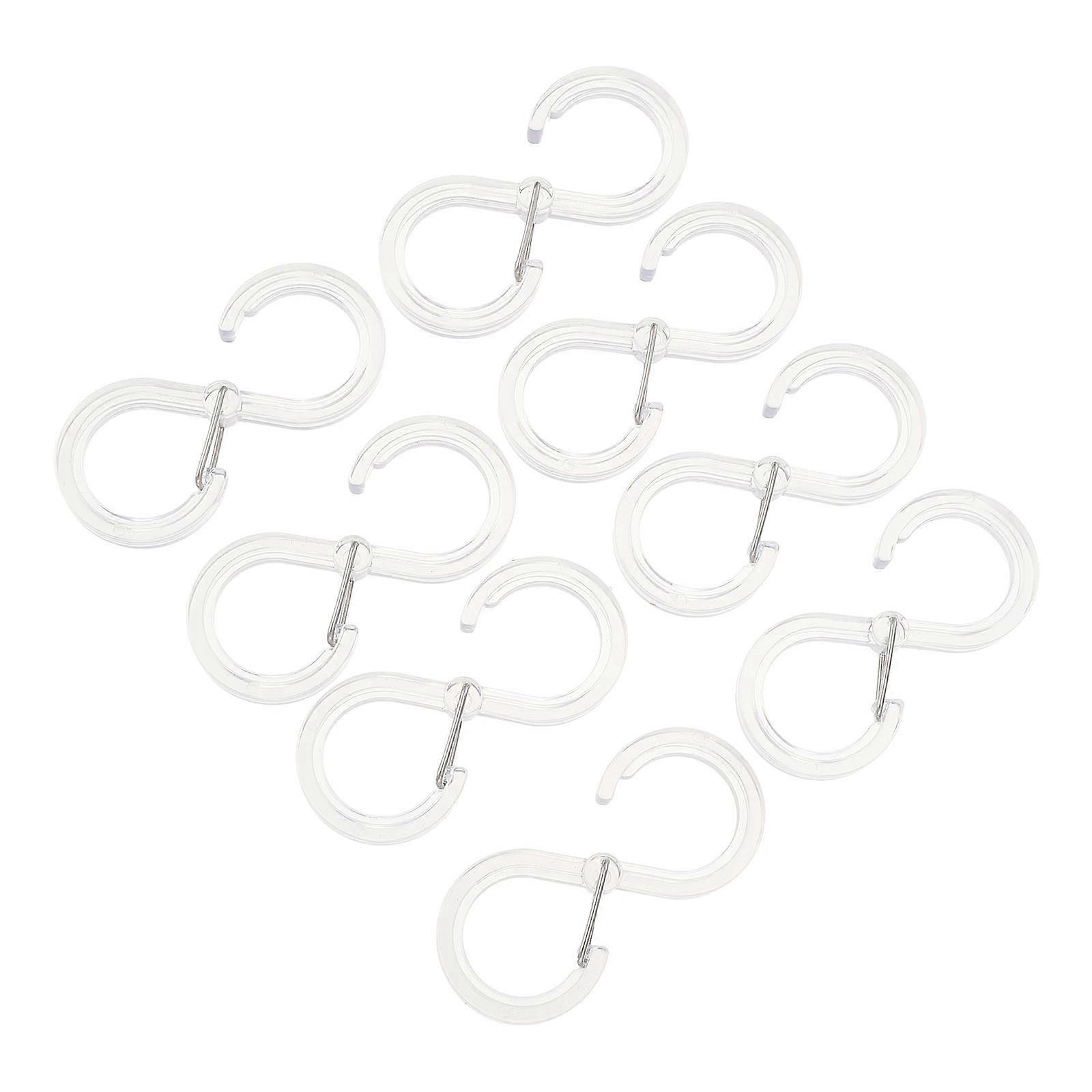 Transparent PP S Hooks for Home Organizing 8pcs Hooks for Tableware and More