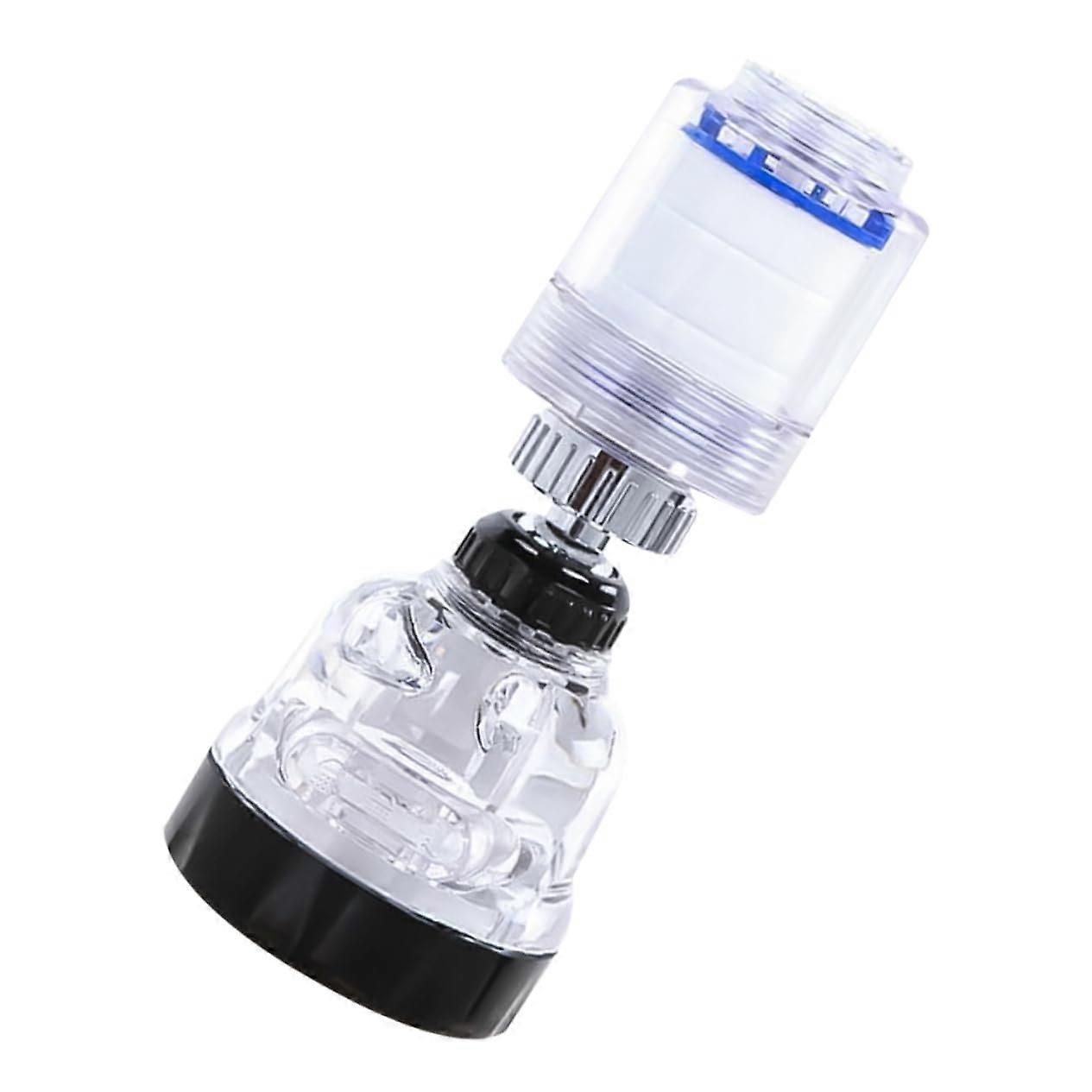 Kitchen Faucet Water Filter Rotating Shower Head With Double Filtration System Sediment Removal For Home Use White