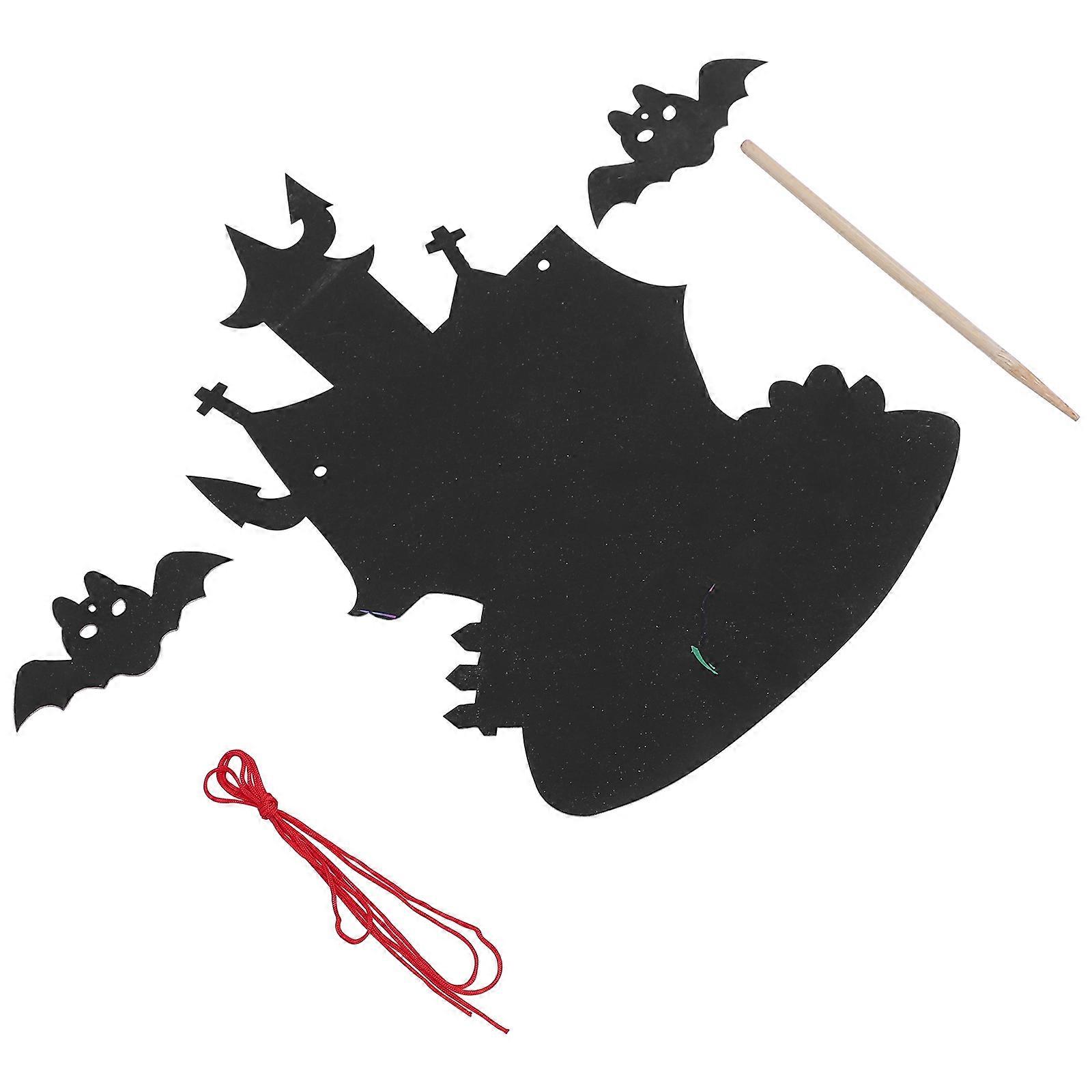 Ideal 4 Sets Halloween Scratch Rectangle Shape Perfect For Crafts And Children’s Parties Creative Fun