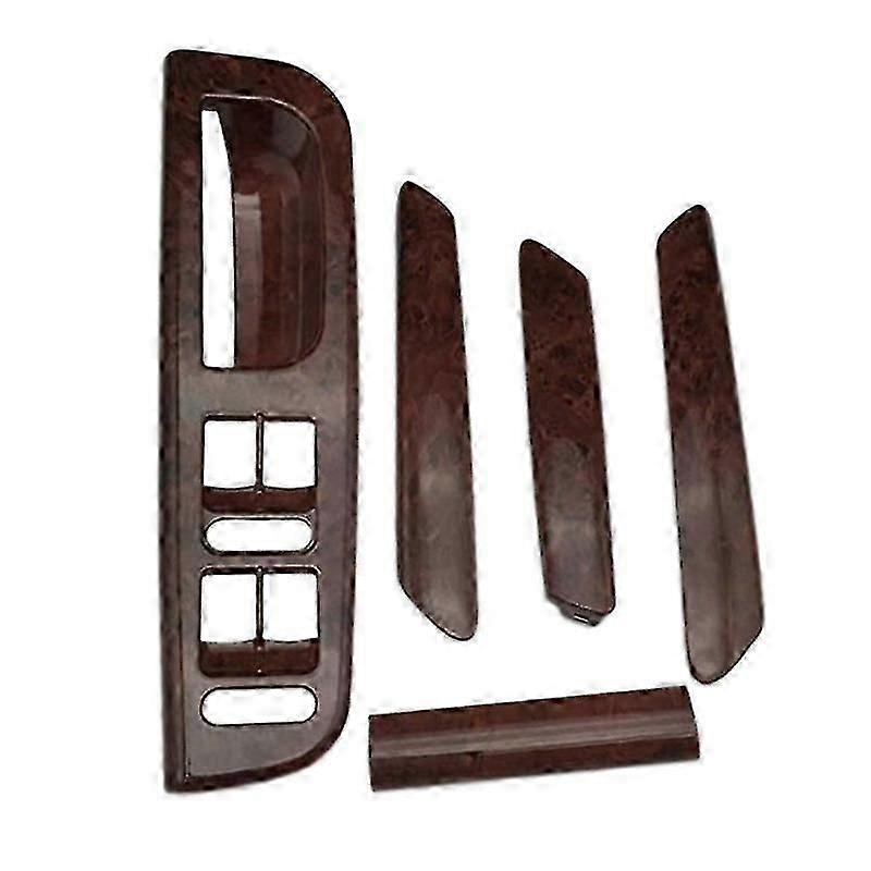 5pcs Car Door Base Cover Mahogany Lifter Switch Frame Compatible With B5 3b1 867 F 171