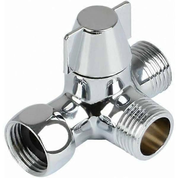All-copper water distributor with a three-way corner valve higher than one inlet and two outlets