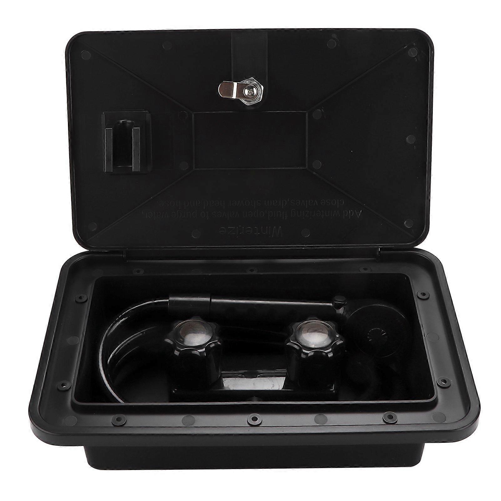 RV shower box kit with hot cold water for motorhome caravan