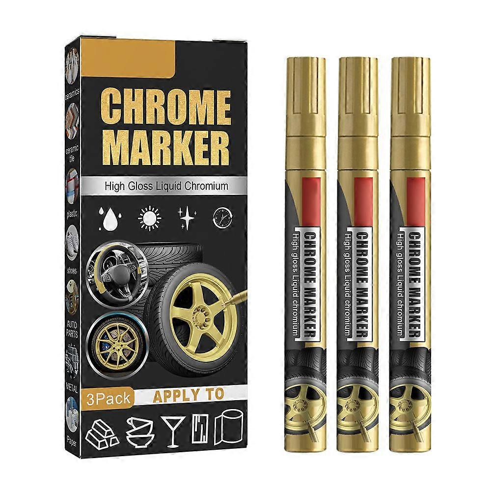 liquid chromium marker pen for scratches 3pcs