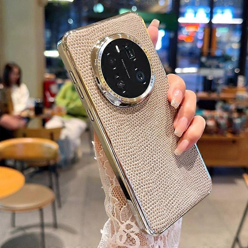 For Honor Magic7 Pro 5G Case Lizard Textured PU PC Phone Back Cover Electroplating