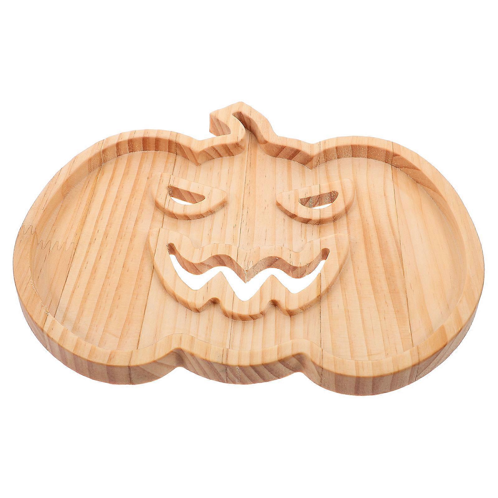 Halloween Pumpkin Serving Tray for Fall Gatherings – Portable Snack Display Plate for Thanksgiving and Halloween Celebrations