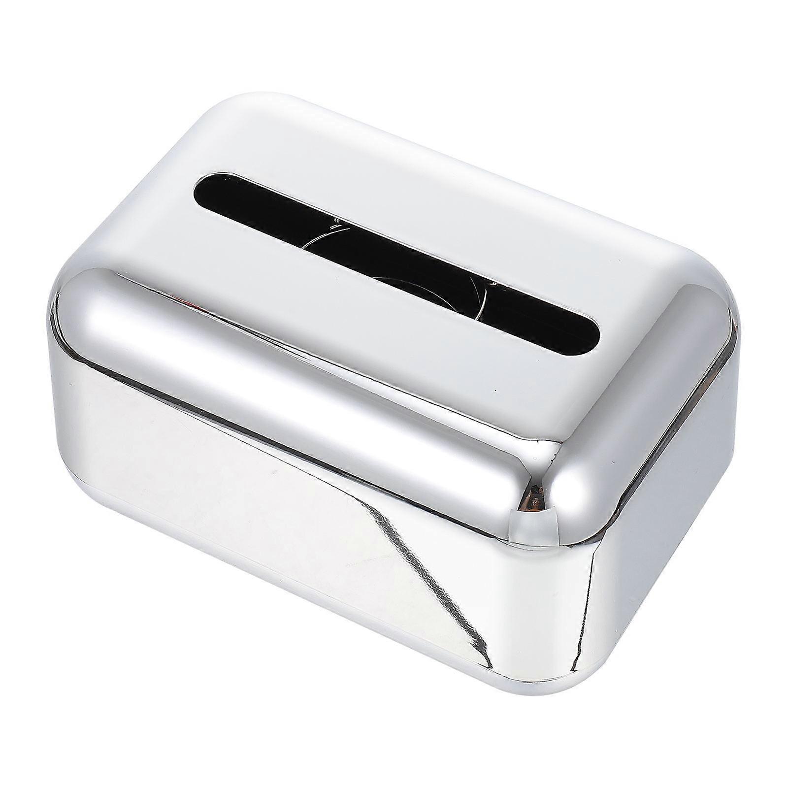Spring Loaded Mirror Surface Tissue Holder for Home, Office, Car Modern Decorative Storage Box for Bathroom and Restaurant Use