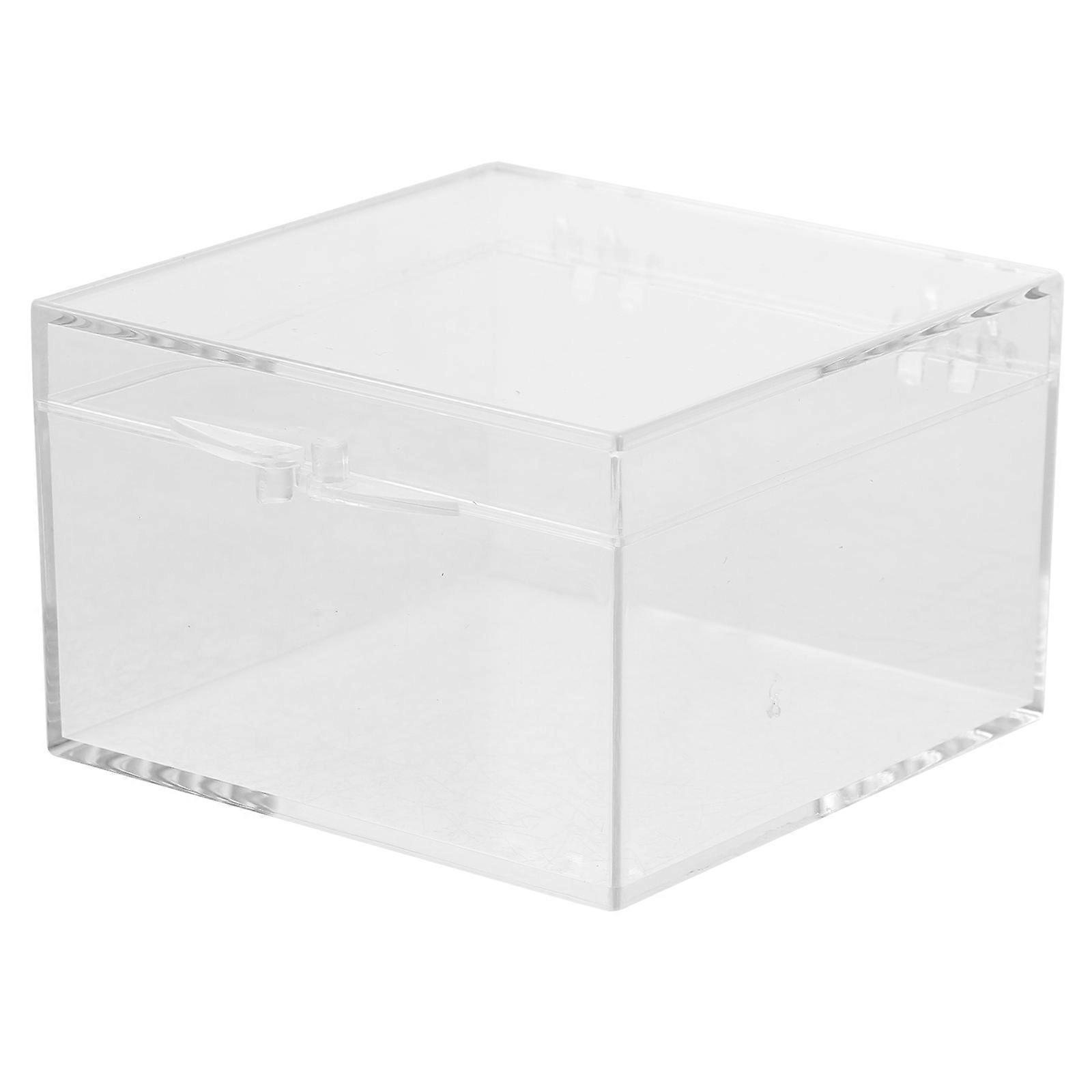 Transparent Display Box for Mineral Specimens & Gemstones Scratch Resistant Plastic Storage Case with Easy Observation and Protection