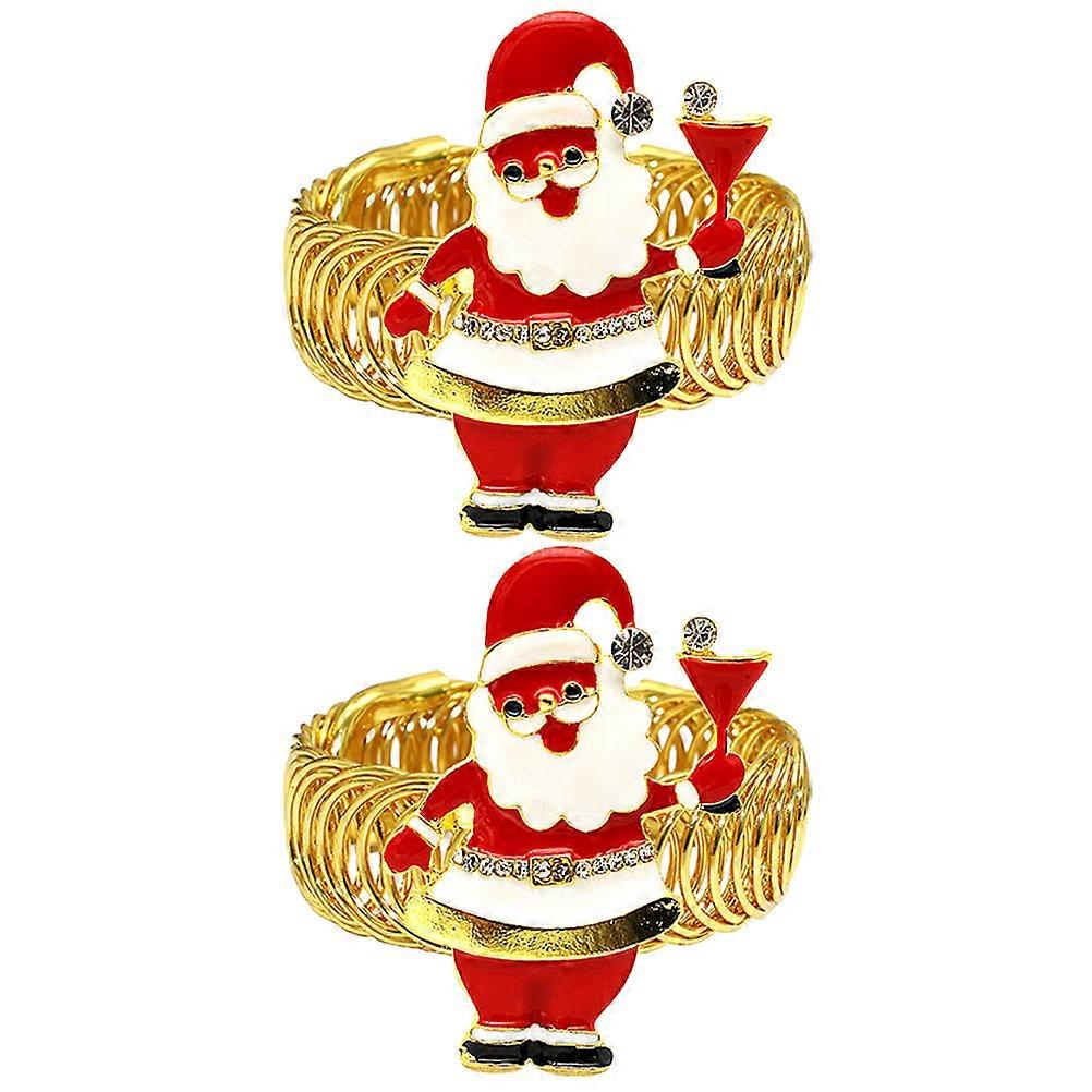 Christmas Theme Curtain Holdback Buckle in Red Alloy Color for Home Decoration and Reliable Use 2 Pieces