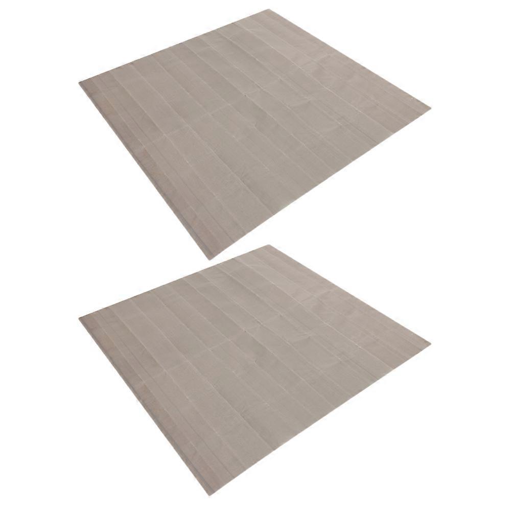 2Pcs Coffee PVC Fire Retardant Mat for Home Use Portable and Durable Heat Resistant Square Pad