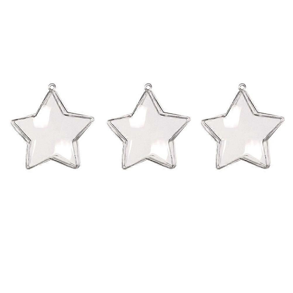 fyllbara stjärnformade prydnader bröllop födelsedagsfest dekor 10,3 cm transparent 10st