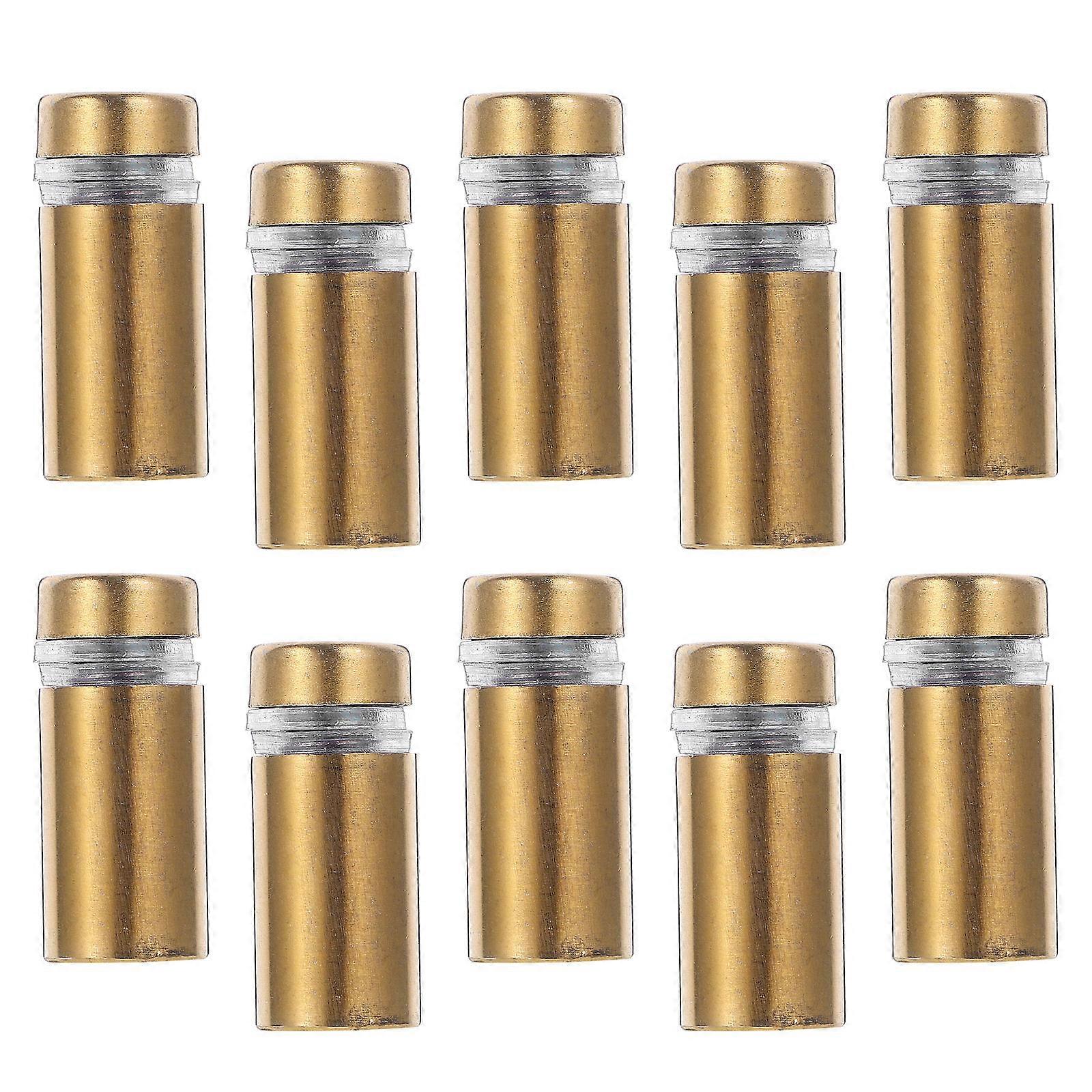 Vis d’entretoise en acier inoxydable pour verre, enseignes, cadres photo et panneaux – finition or brossé – utilisation intérieure et extérieure