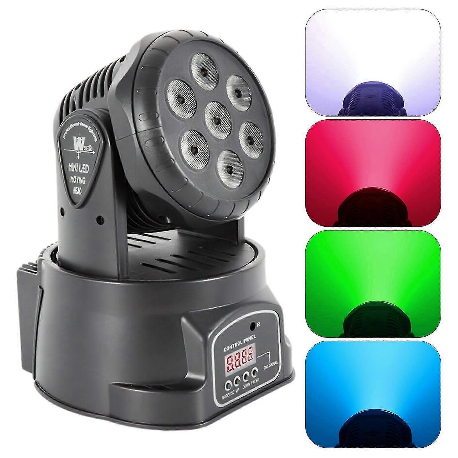 7×10W RGBW 4in1 Moving Head Stage Light LED Lamp with DMX512 Control for DJ Events