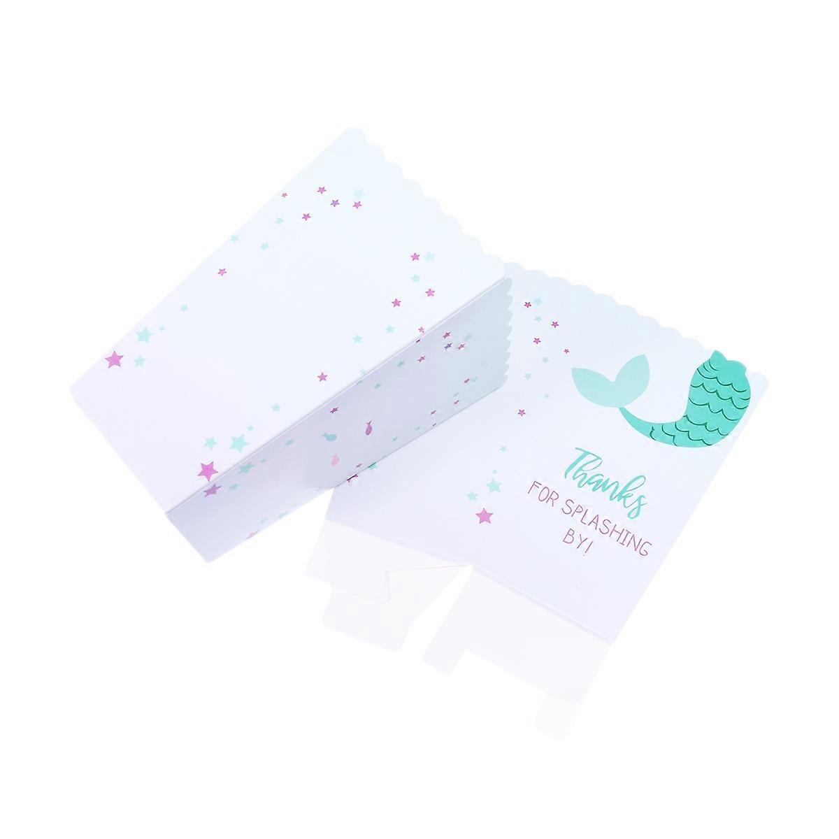 12Pcs Green Mermaid Candy Snack Box Container Suitable For Children Party Hosts With Strong Compression Resistance