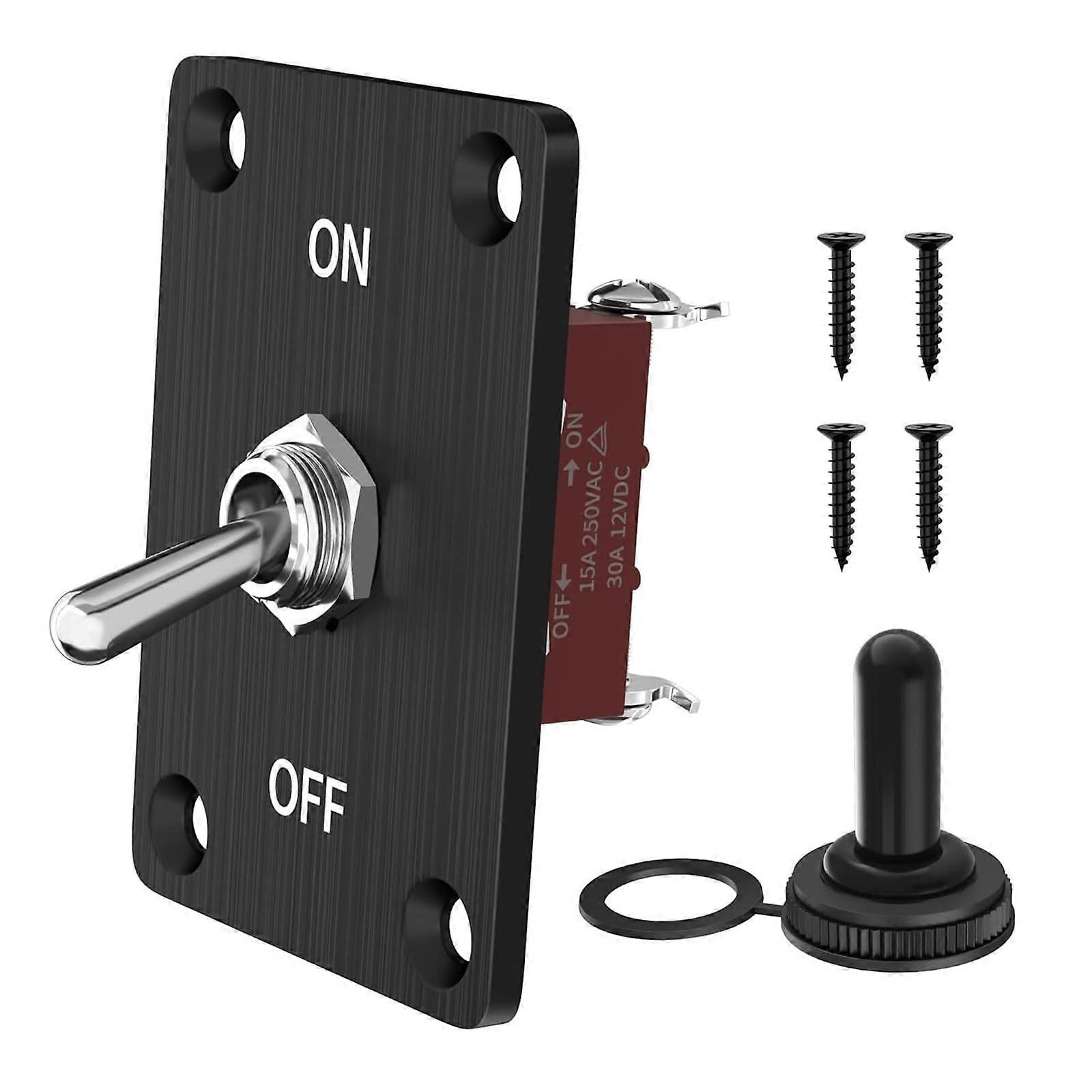 strength corrosionresistant toggle switch for marine, automatic, weatherproof, with mounting panel, easy installation