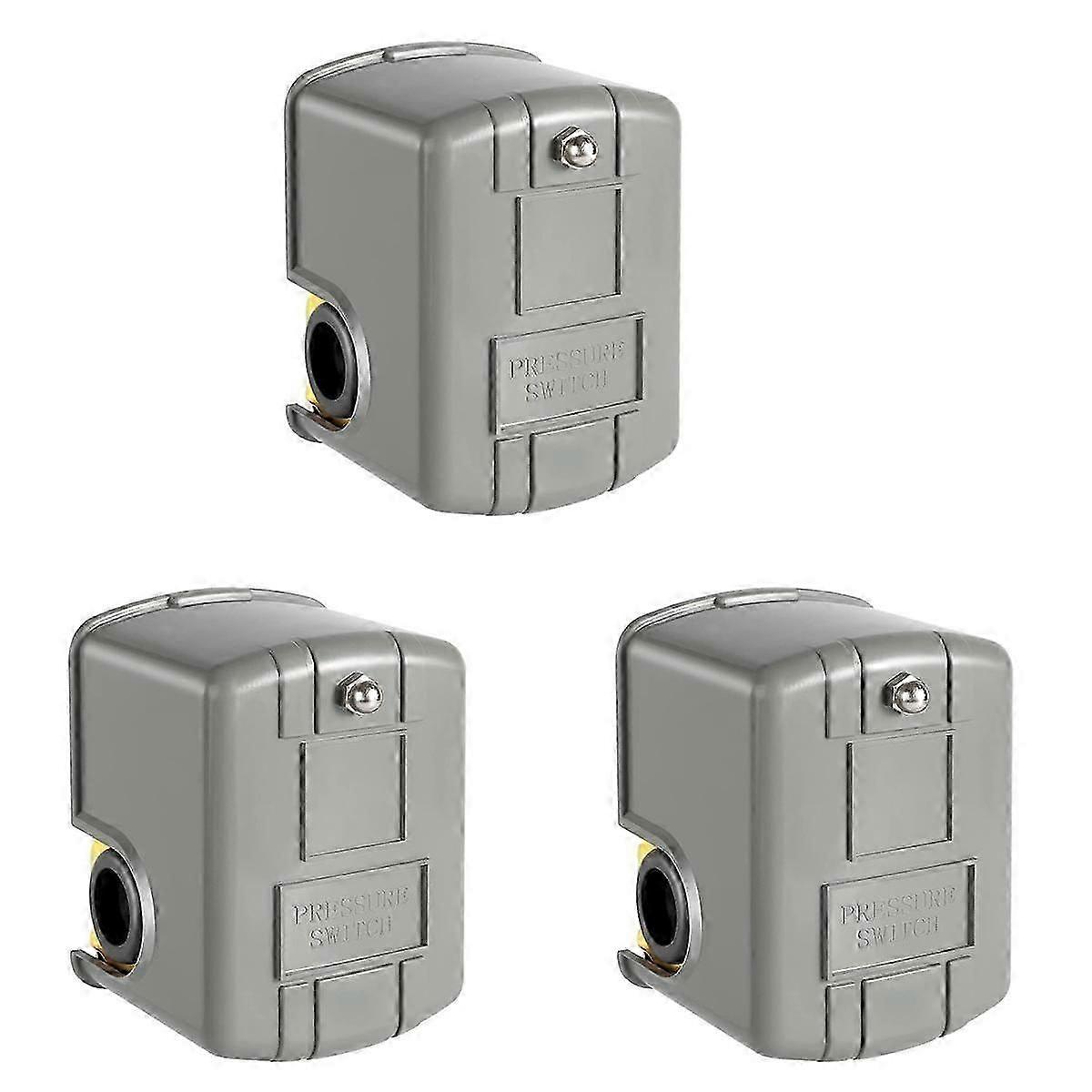 3X Pessure Switch for Well Pump,40-60Psi Water Pressure Switch Adjustable Differential,1/4Inch Fema