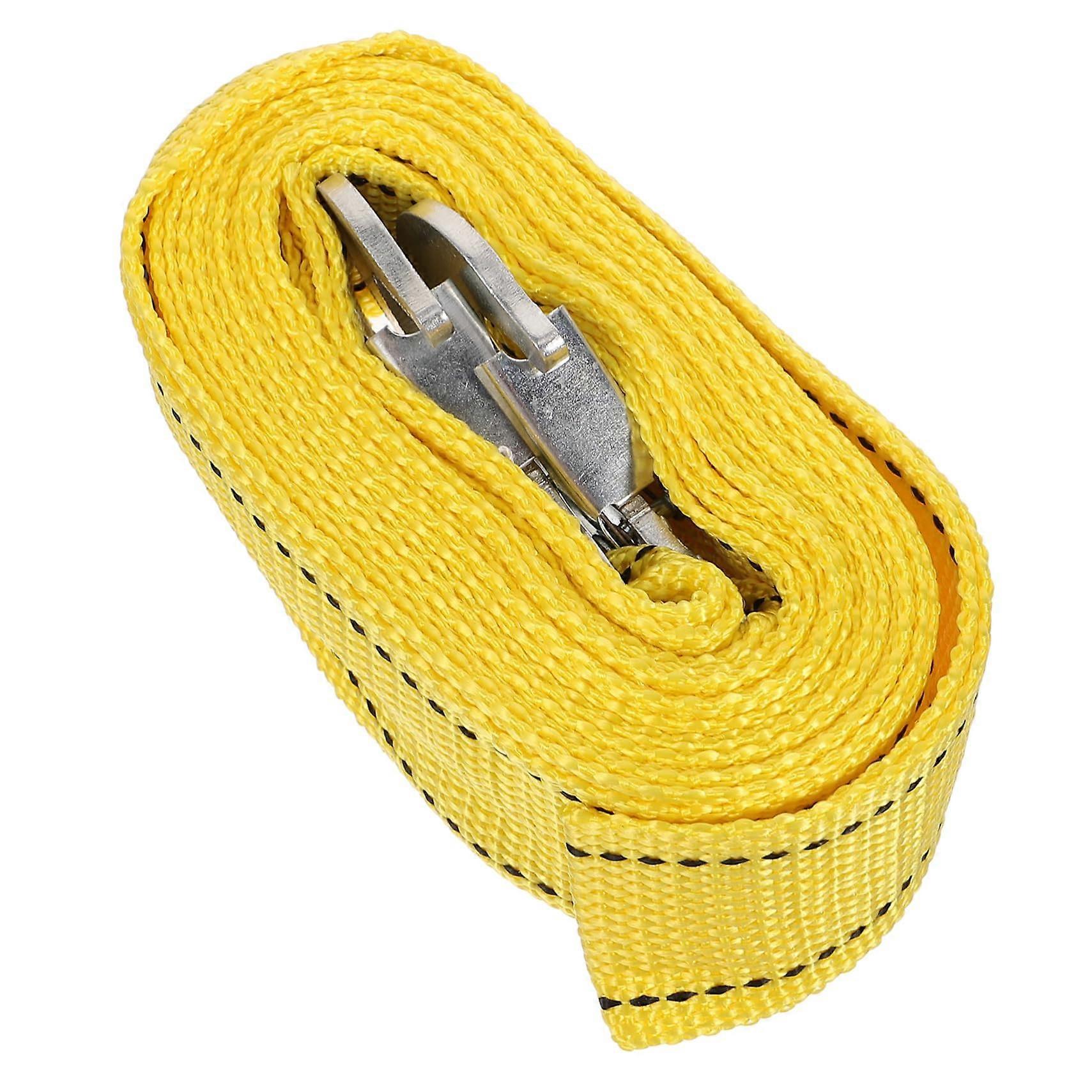 Tow rope with hook, thick nylon, 3t 4m, elastic for trucks and cars, durable emergency towing strap