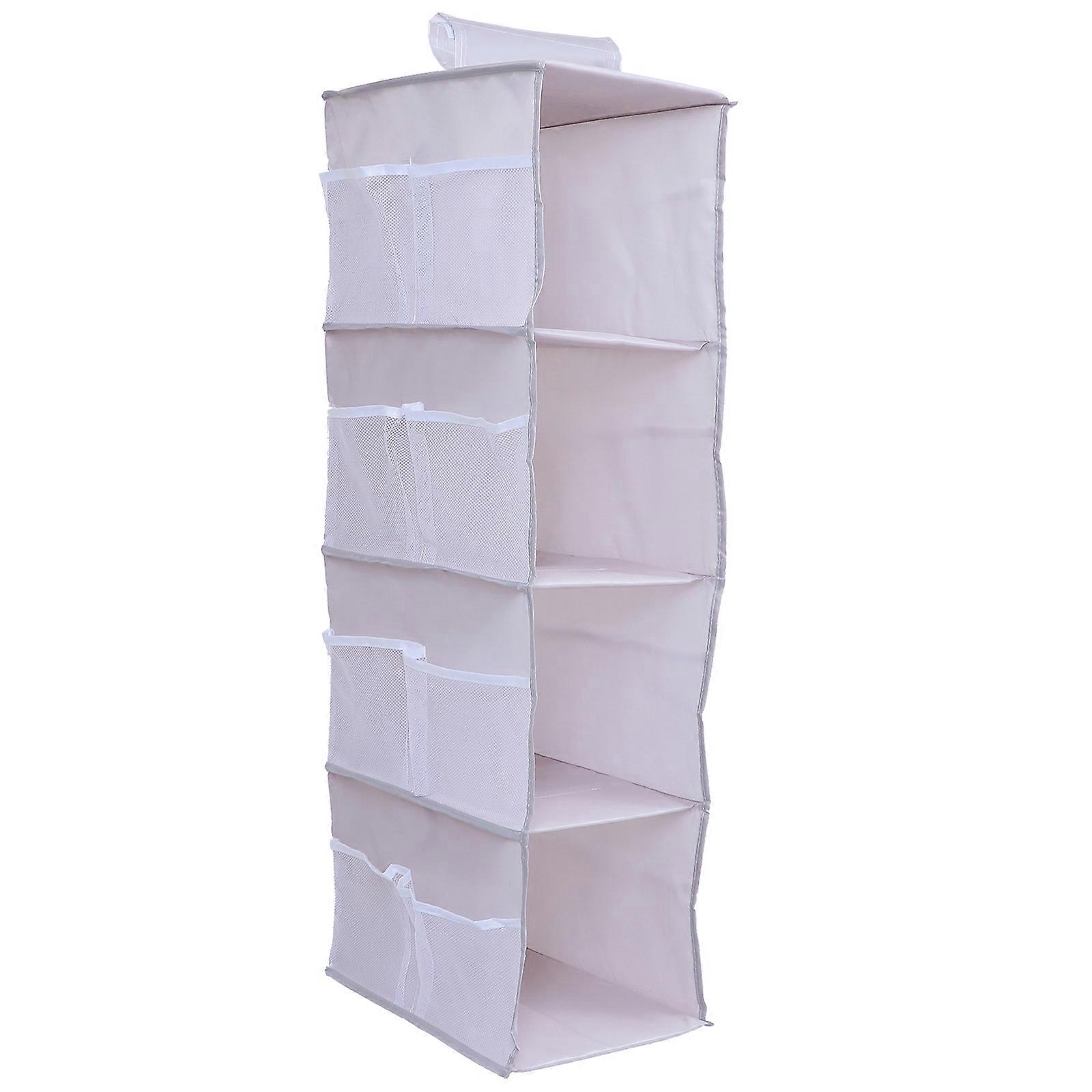 Lingerie Laundry Bag Multi-Layer Storage Clothes Protection Dustproof Moistureproof Grey 1Pcs