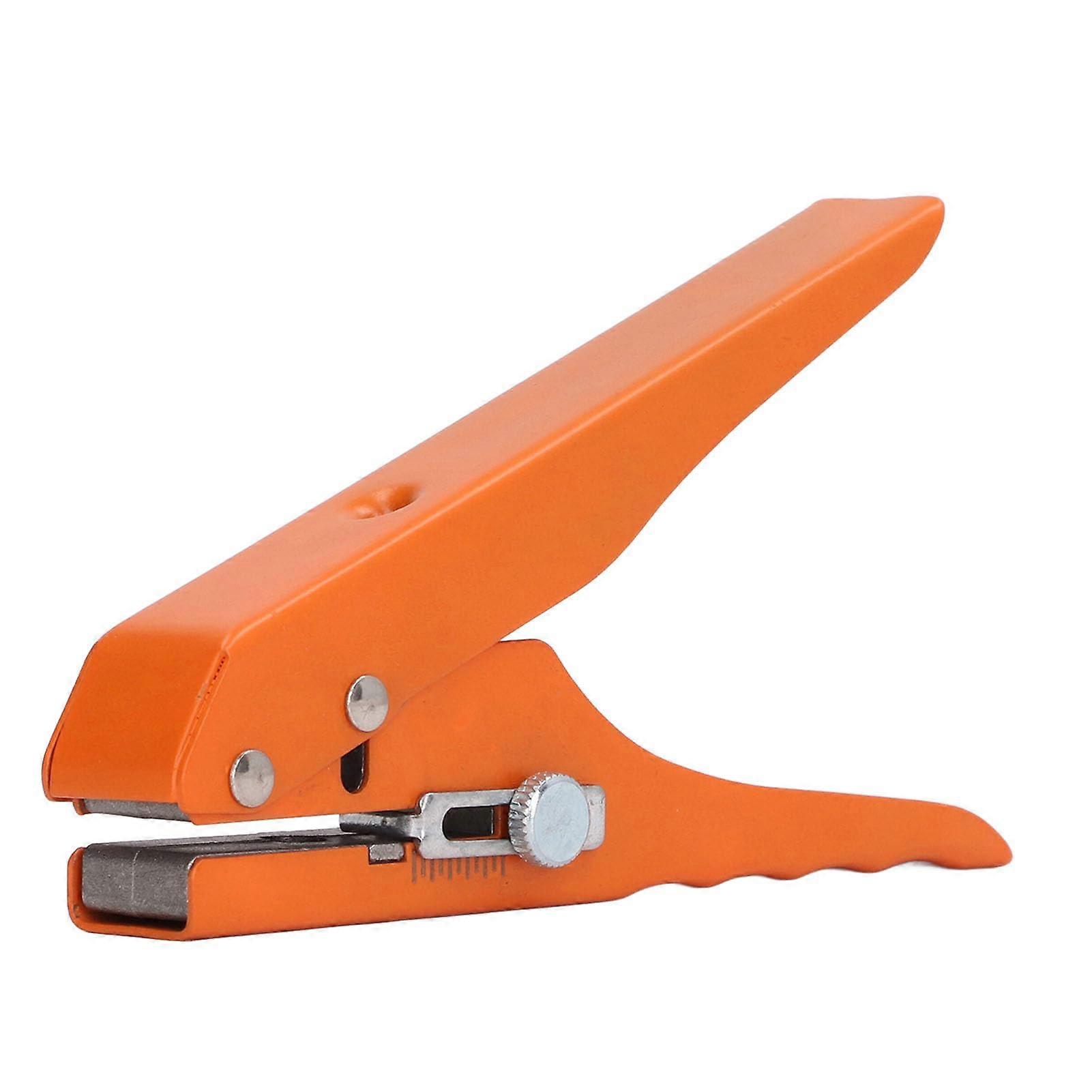 10mm singlehole punch, heavyduty edge punch for PVC cards, iron chromeplated, adjustable positioning