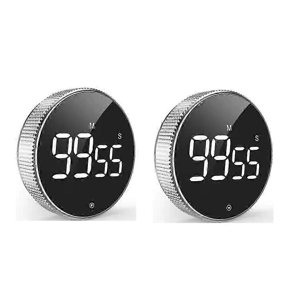 2pcs LED Digital Kitchen Timer For Cooking Shower Study Stopwatch Alarm Clock Magnetic Electronic Cooking Countdown Time Timer