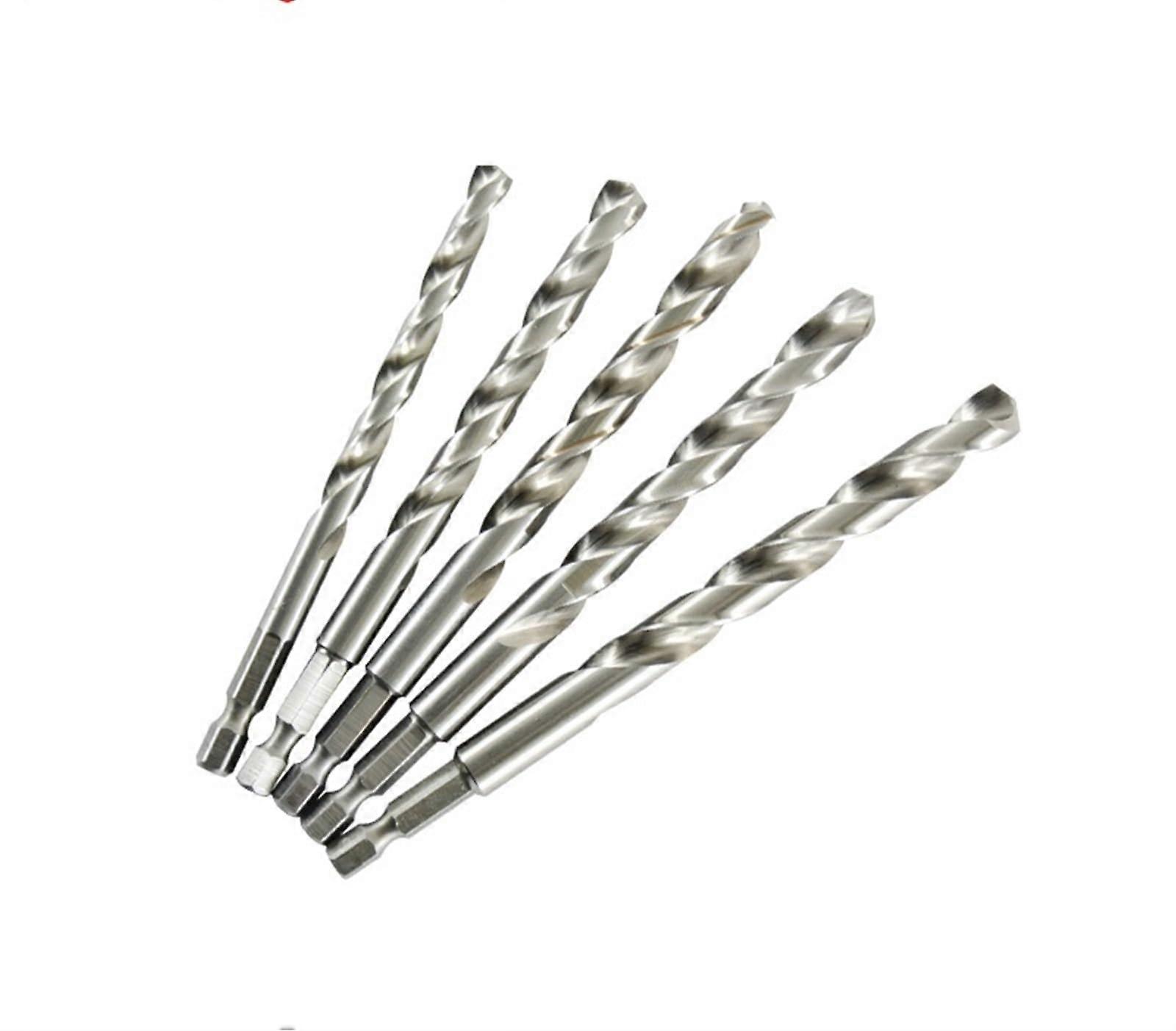 5PCS Cobalt Drill Bits HSS Twist M35 Drill Bit For Stainless Steel Drilling Set 4/5/6/8/10mm Quick Change Hex Shank Ref: 6645
