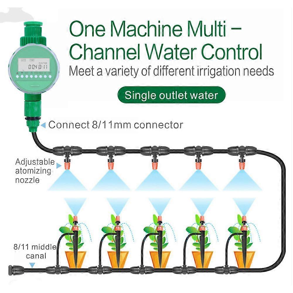 16 Programs Setting Timer Irrigation Controller LCD Display Automatic Flower Plant Watering Device Garden Solenoid Controller