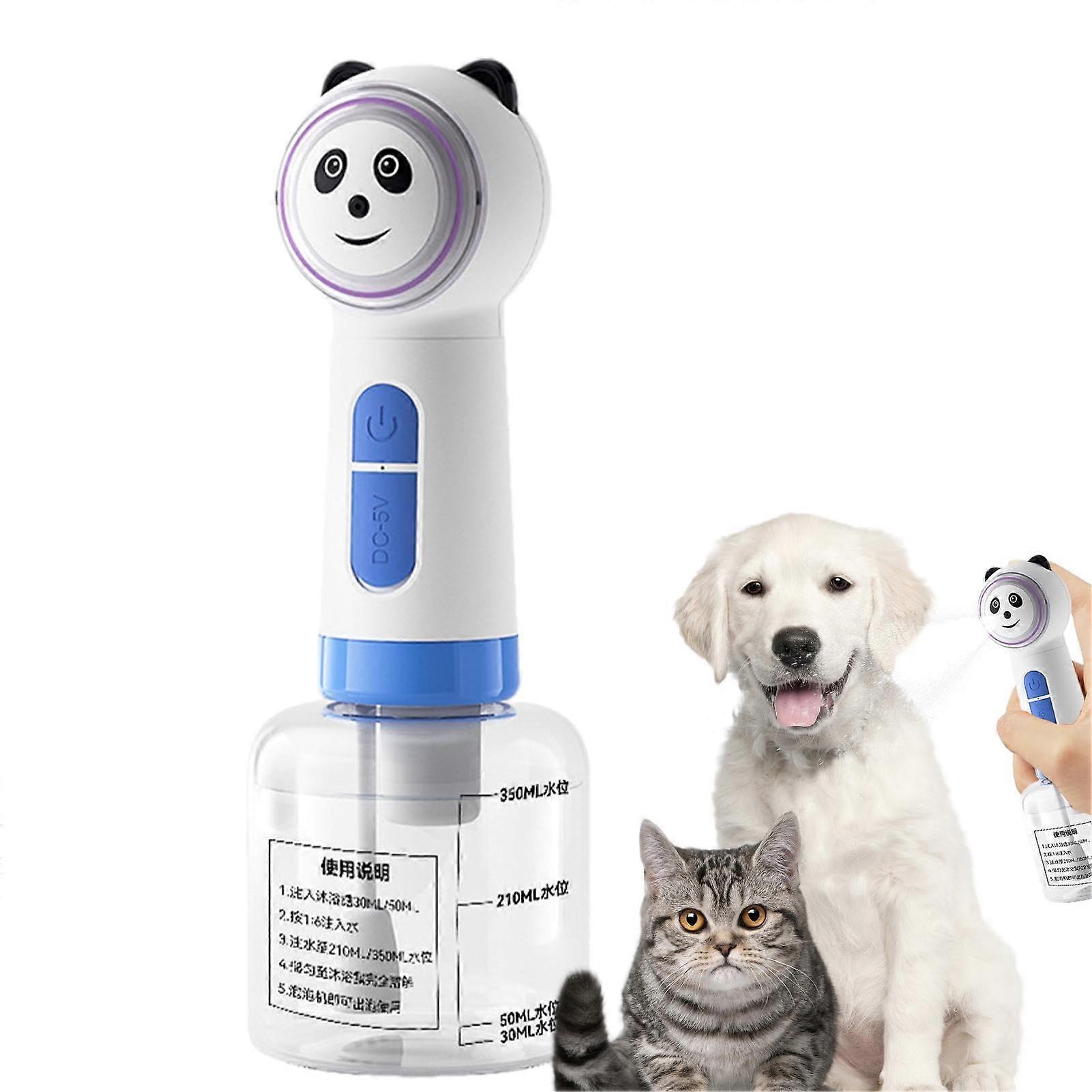 Dog Shampoo Rechargeable Dog Bath Spray, Automatic Shampoo Dispenser, Electric Pet Bath Foam Machine, 8.4x24.1cm