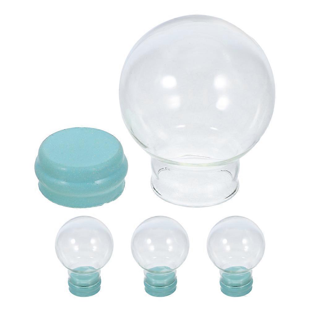 4pcs DIY Snow Globe Kit   Clear Glass Domes for Holiday Crafts, Empty Jars for Christmas Decorations, Easy to Clean Reusable Cloche Ornaments