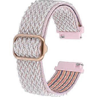 Elastische gevlochten nylon band 20mm Geschikt voor Galaxy Watch5 40mm Elastische nylon band met verstelbare gesp snelsluiting