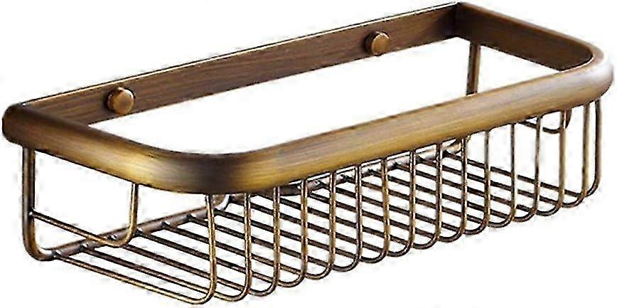 バスルームシャワーシェルフバスケット30真鍮シャワーオーガナイザーアンティーク真鍮壁掛けスタイル1370-