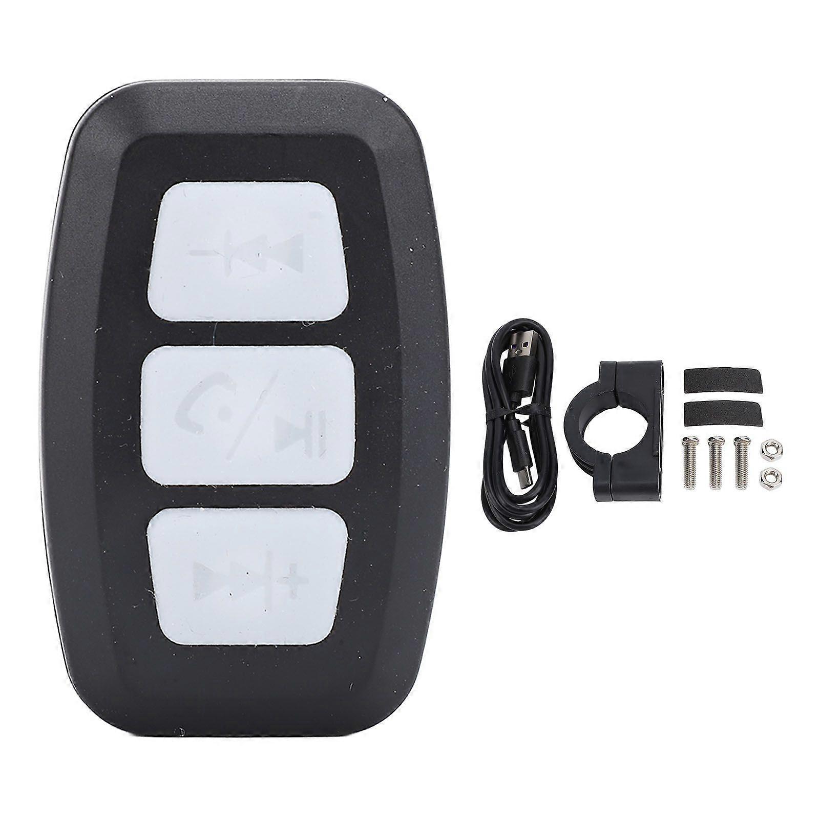 Wireless Phone Controller BT IPX6 Multifunctional Rechargeable Cycling Phone Remote 5V White
