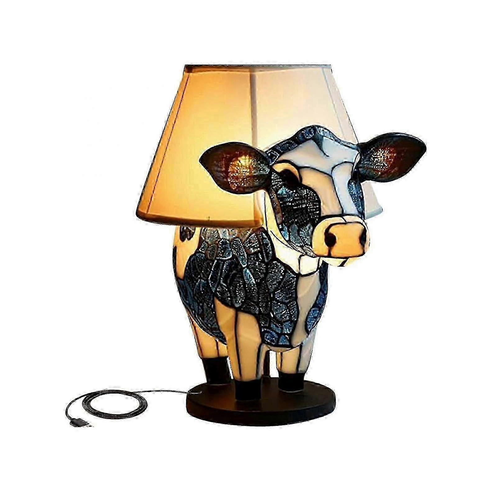 Cow Night Light Table Desk Lamp, Animal Table Lamp,Bedside Table La...