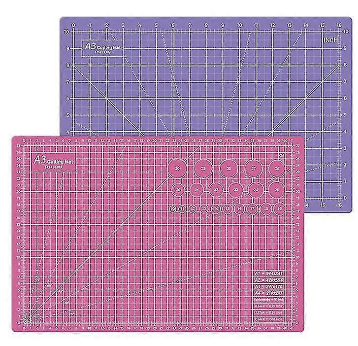 45*30Cm Pink+purple Cutting Pad A3 Double-sided Cutting Pad 45 * 30...
