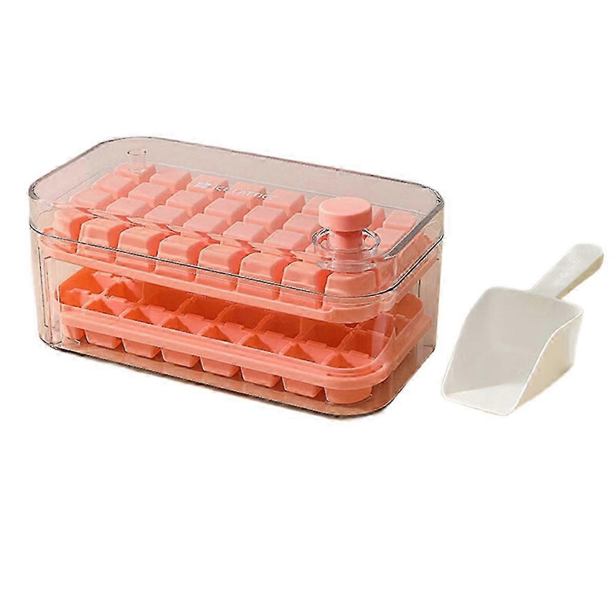Ice Storage Box Mold Household Ice Maker Artifact Pink--