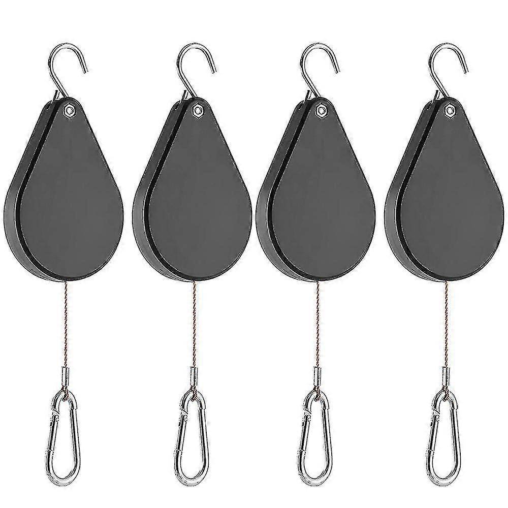 Plant pulley hanger with 4 retractable hooks, convenient to use and wear-resistant