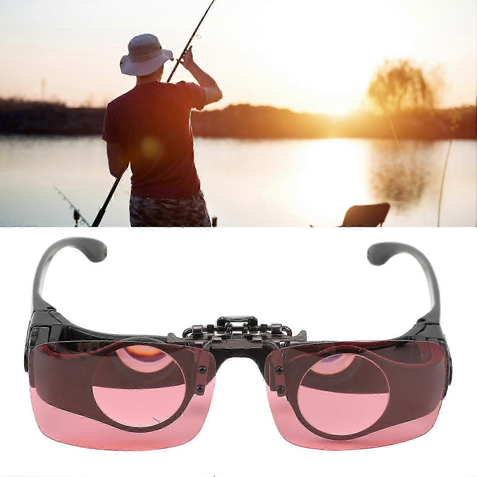 8倍ズーム、マニュアルフォーカス、グリーンフィルム、人間工学に基づいたノーズレスト、CPLフィルターを備えた釣り用双眼鏡 - ハンズフリー、コンサート用フィッシング望遠鏡メガネ