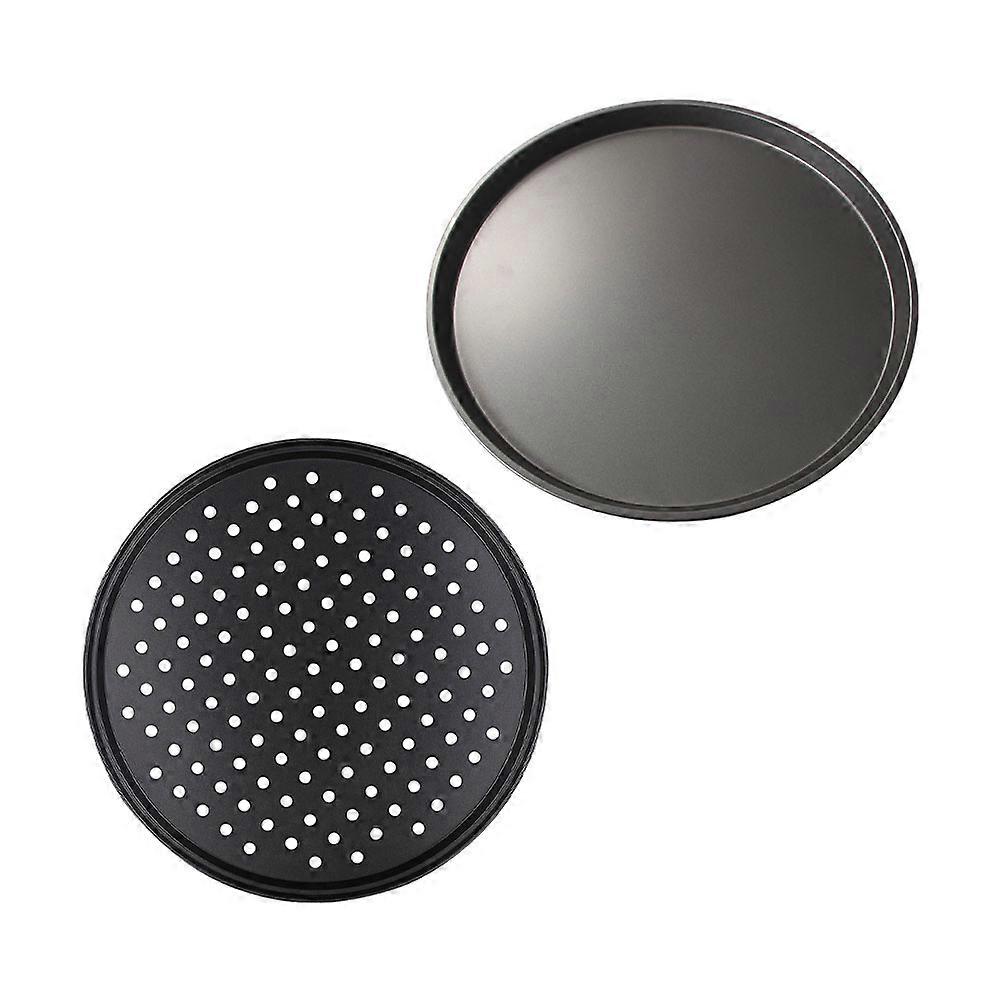 Pizza Baking Pan Set Multi-Function Round Shape Household Oven Baking Tray 29X29CM